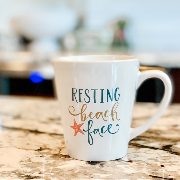 Other - Resting Beach Face 14 Oz Latte Coffee Mug